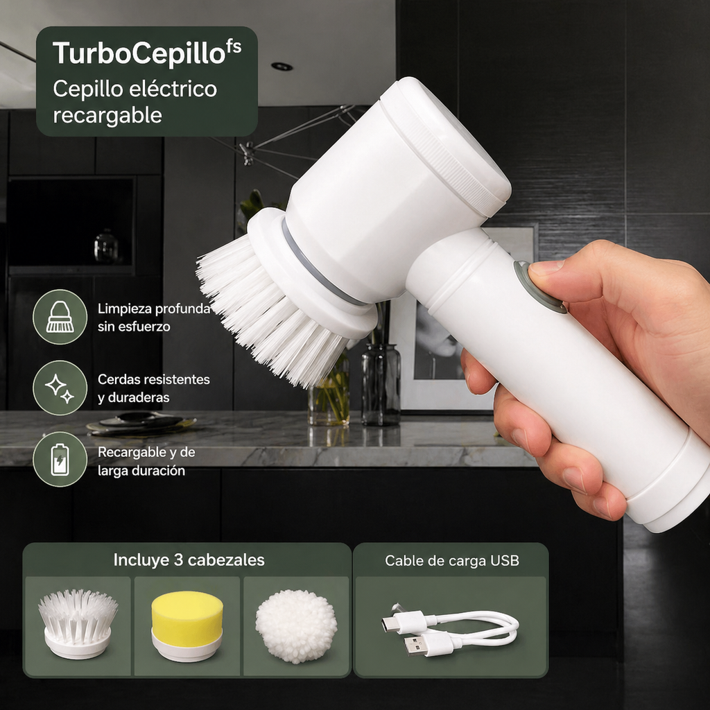 Cepillo eléctrico multiusos - TurboCepilloᶠˢ