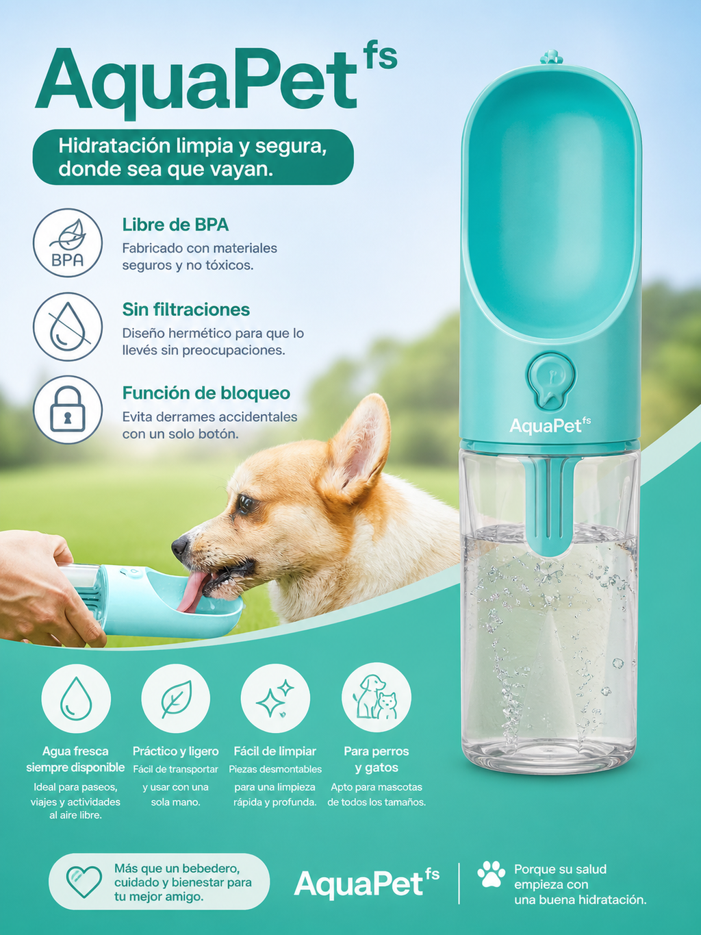 Bebedero mascotas - AquaPetᶠˢ
