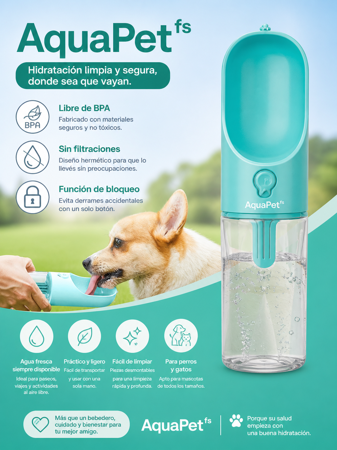 Bebedero mascotas - AquaPetᶠˢ