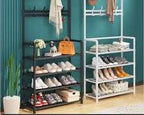 Perchero de Ropa con Estante para Zapatos 2 en 1