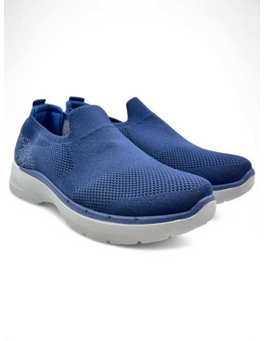Zapatillas Azul Cremallera
