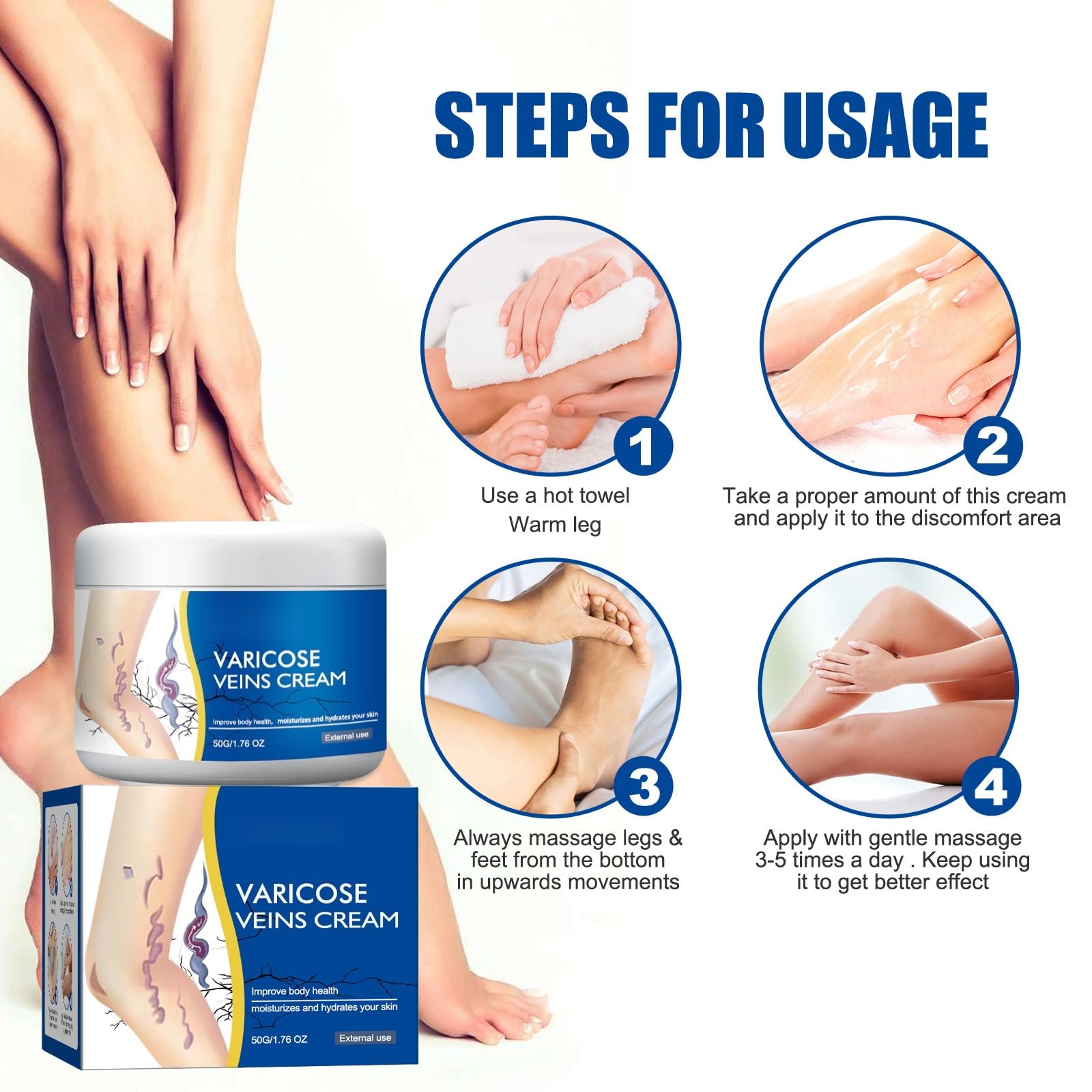 Crema para Piernas con Varices