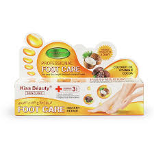 Crema Reparadora de Pies con Vitamina E y Aceite de Coco 100ML – KISS BEAUTY Suavidad y Nutrición Intensiva