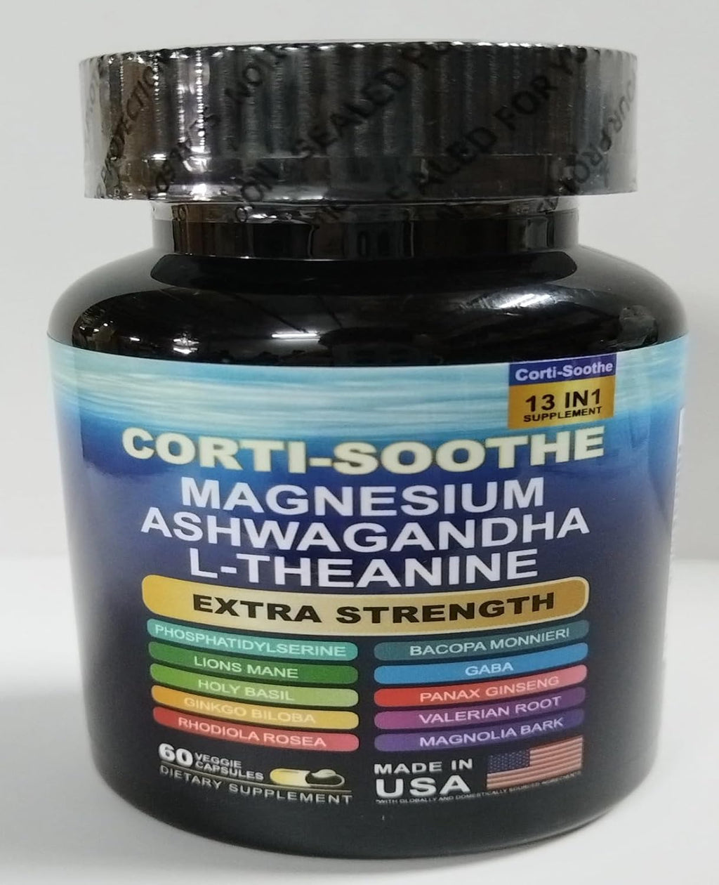 Suplemento Antiestrés Cortisol Balance – Magnesio Glicinato + L-Teanina + Ashwagandha 60 Cápsulas