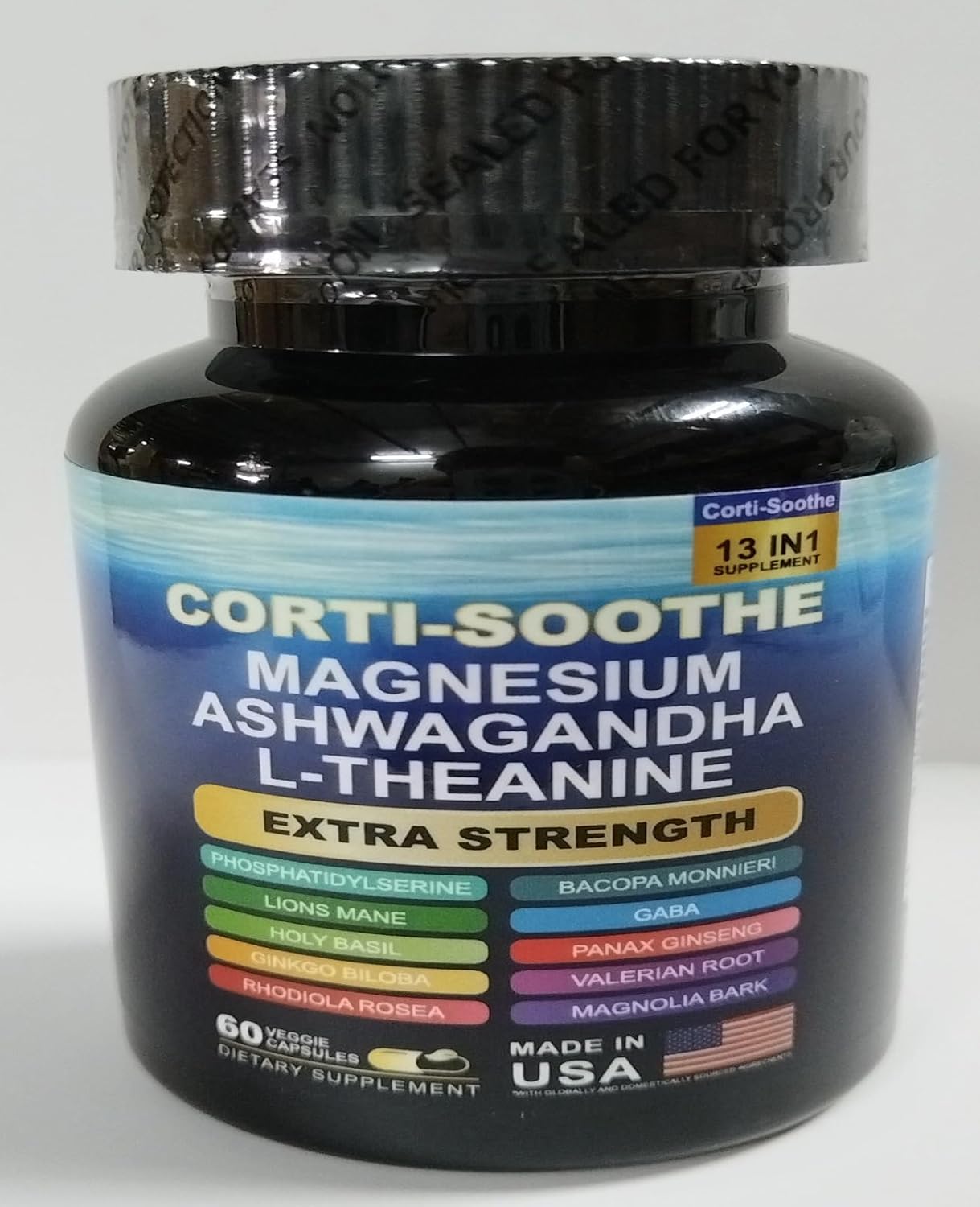Suplemento Antiestrés Cortisol Balance – Magnesio Glicinato + L-Teanina + Ashwagandha 60 Cápsulas