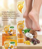 Crema Reparadora de Pies con Vitamina E y Aceite de Coco 100ML – KISS BEAUTY Suavidad y Nutrición Intensiva