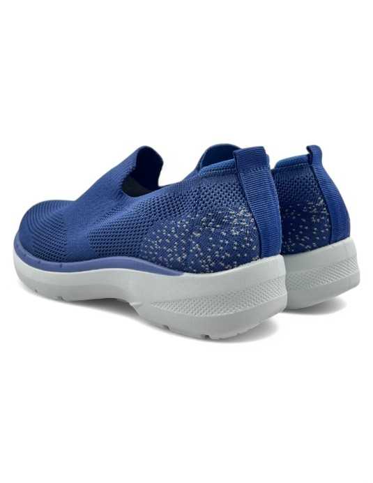 Zapatillas Azul Cremallera