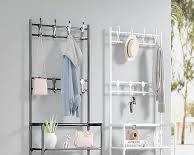 Perchero de Ropa con Estante para Zapatos 2 en 1