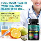 Sea Moss + Black Seed Oil + Ashwagandha – Suplemento Natural Todo en Uno