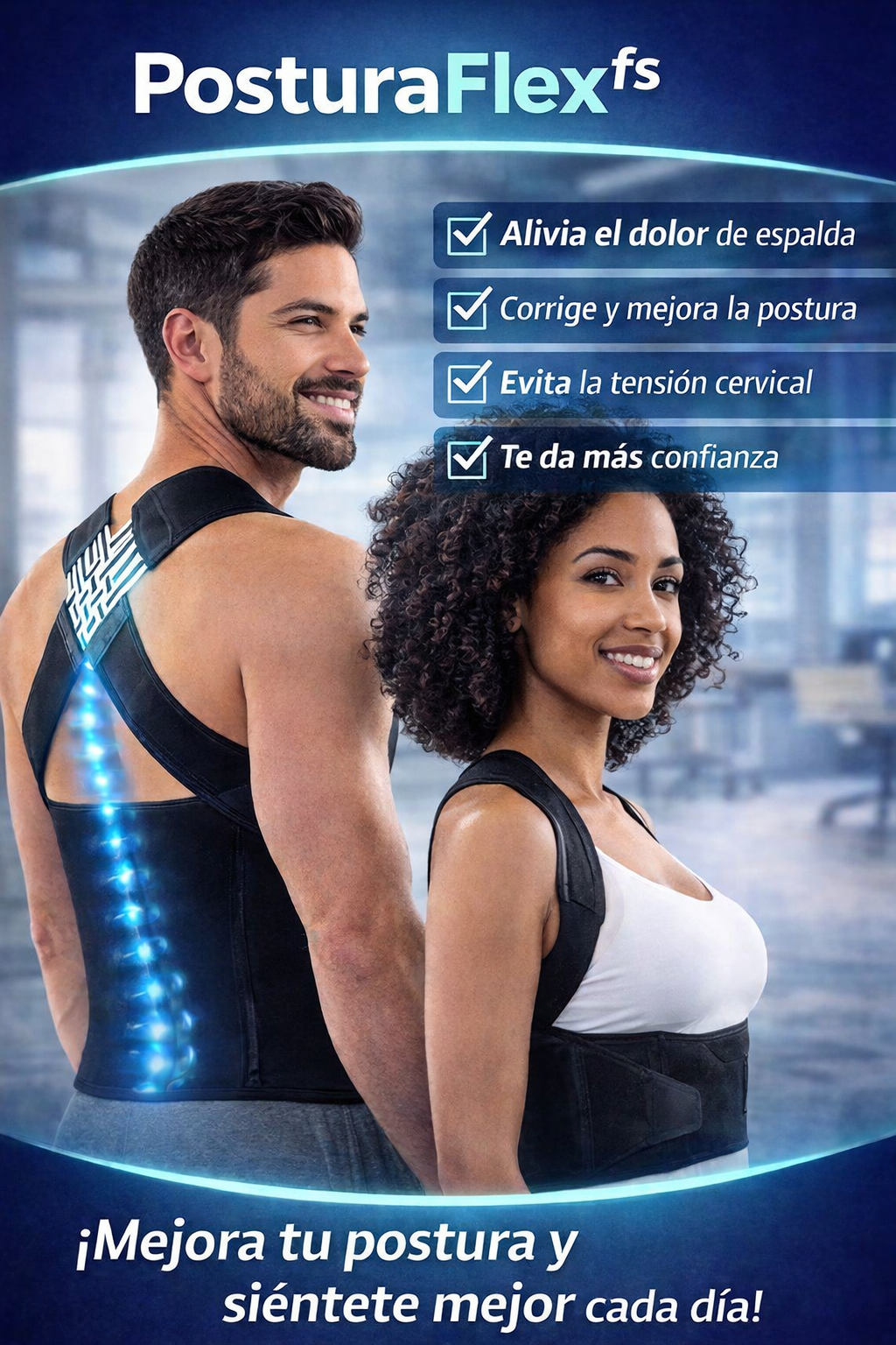 Corrector Postural Lumbar - PosturaFlexᶠˢ
