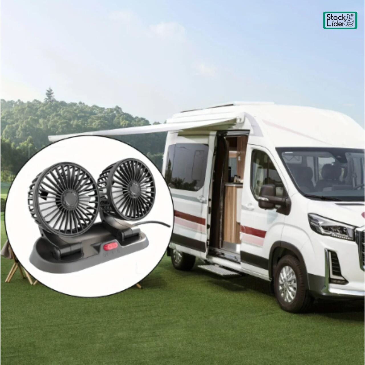 Ventilador doble para coche