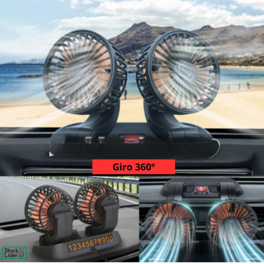 Ventilador doble para coche
