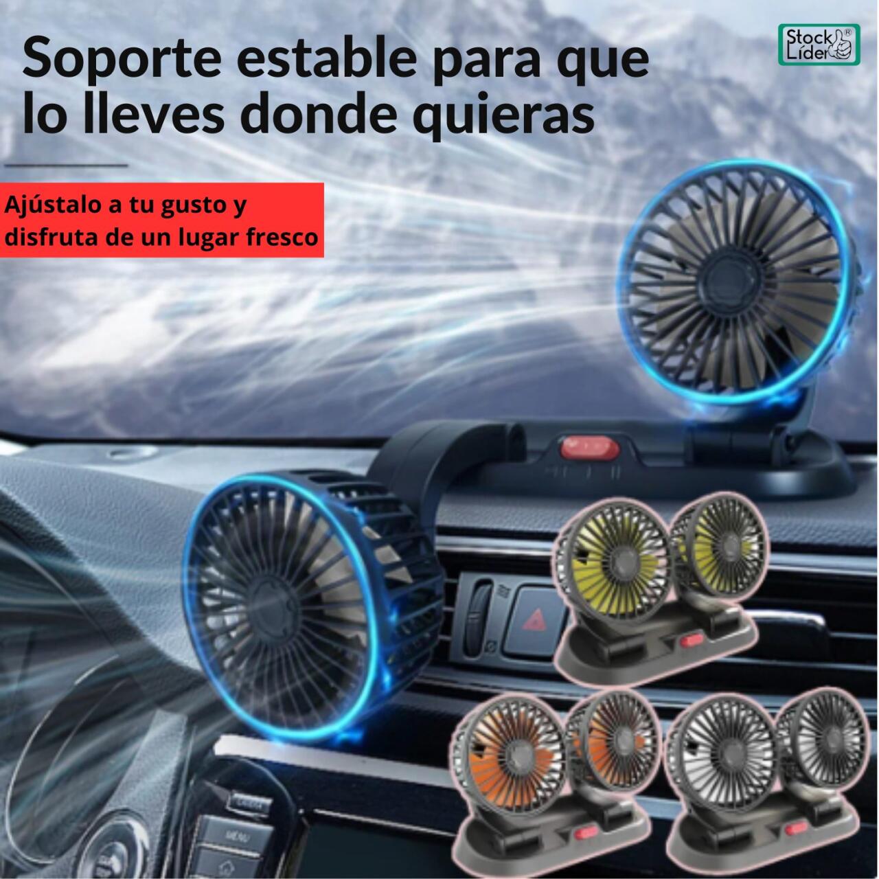 Ventilador doble para coche