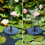 Fuente solar flotante y ecológica para jardines, estanques y piscinas