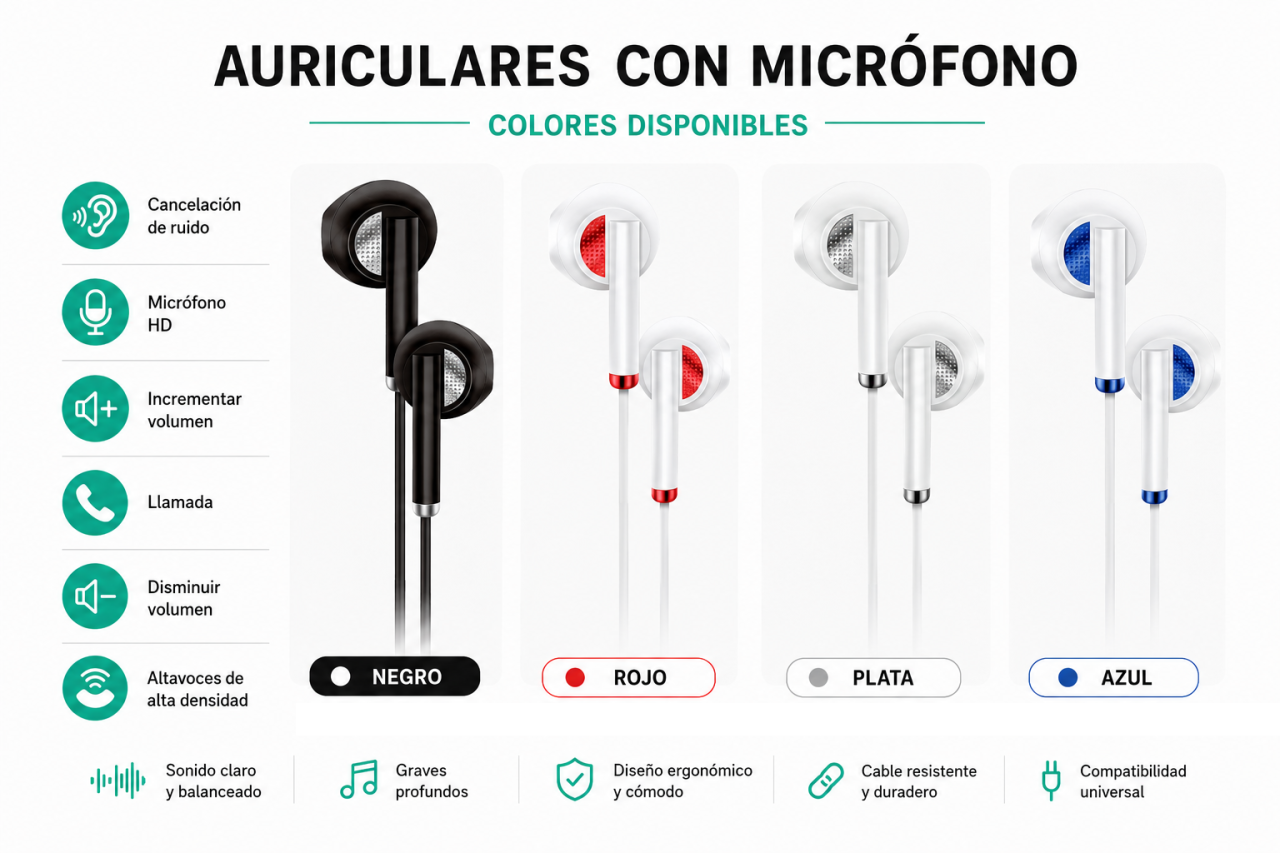 Auriculares con micrófono