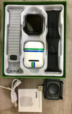 Smartwatch negro+ Airpods (reloj inteligente)