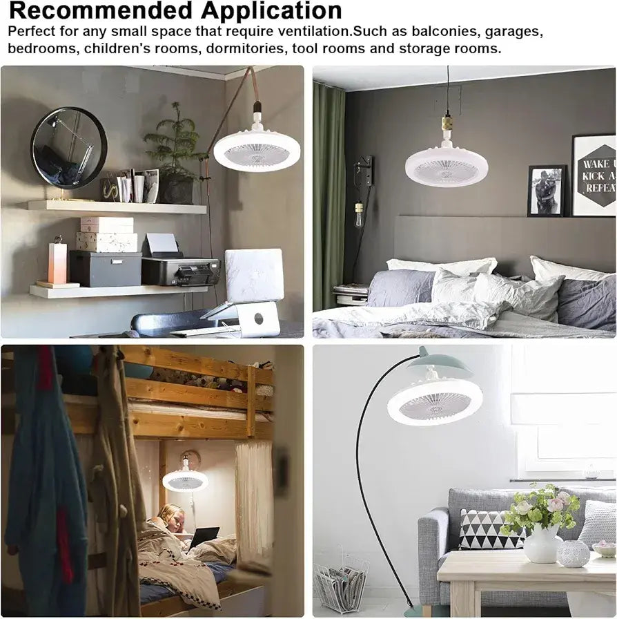 Lampara y ventilador de techo 2en1- LED multifuncionales con control remoto