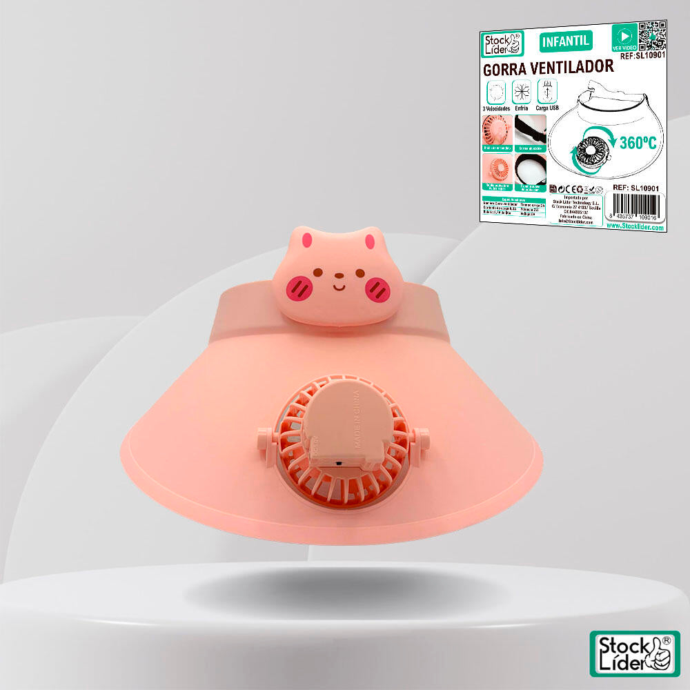 Gorra ventilador infantil