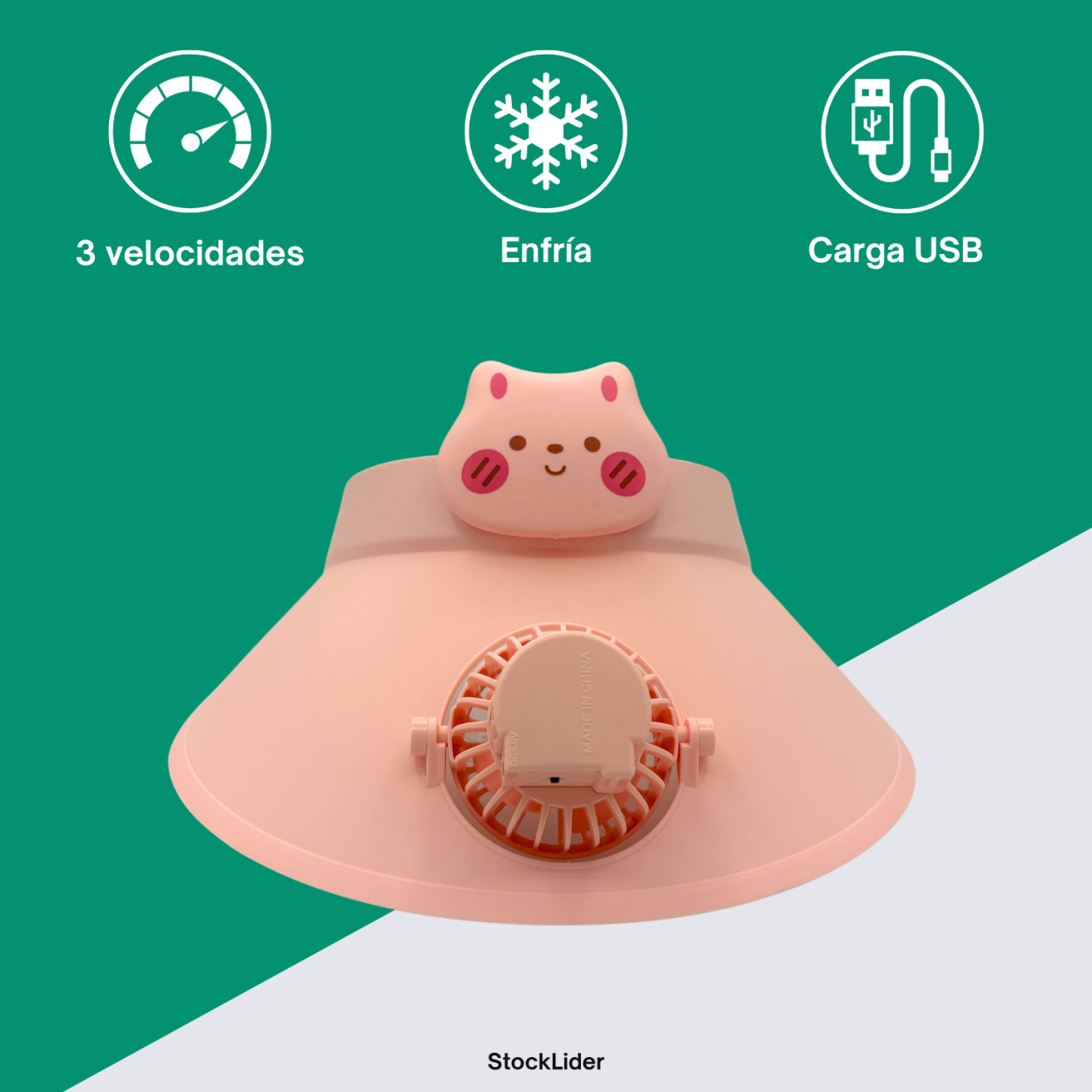 Gorra ventilador infantil