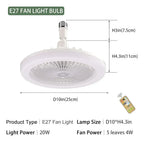 Lampara y ventilador de techo 2en1- LED multifuncionales con control remoto
