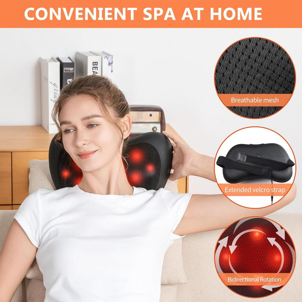 Cojín Almohada de Masaje Eléctrico Shiatsu