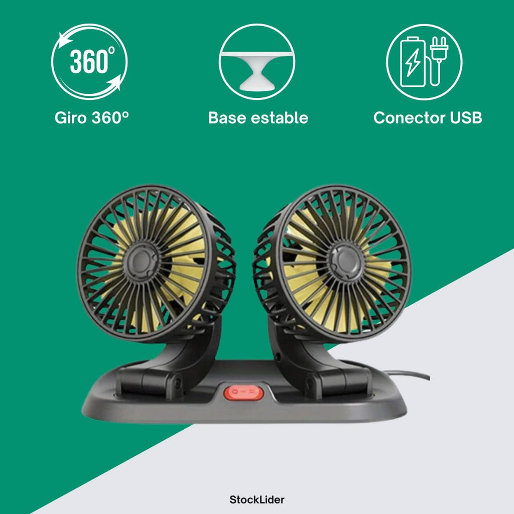 Ventilador doble para coche