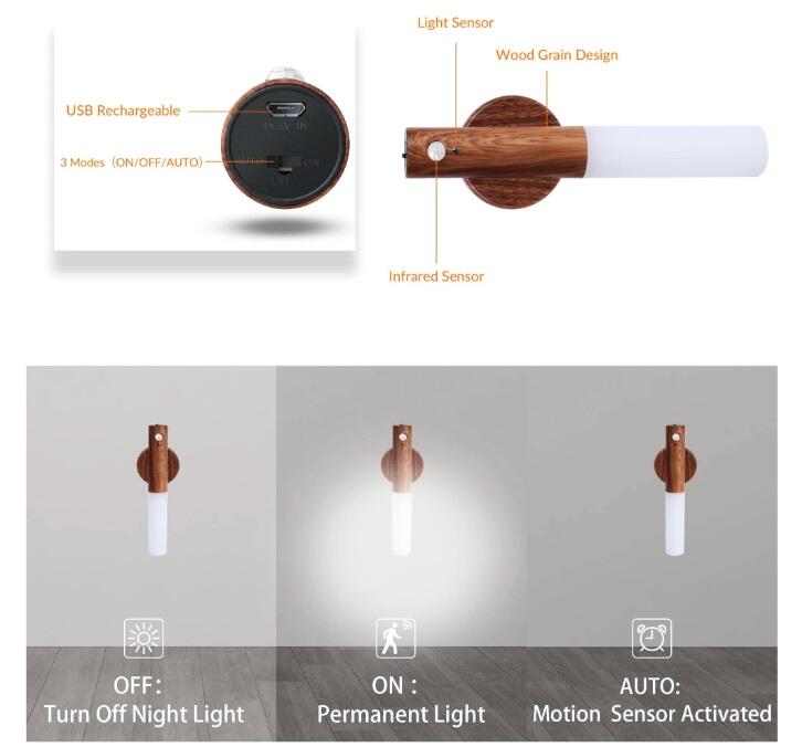 Luz LED Magnética con Sensor de Movimiento – NoctiLuxᶠˢ